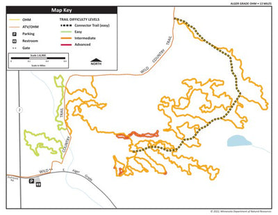 Minnesota Department of Natural Resources Alger Grade OHM Trails, MNDNR digital map