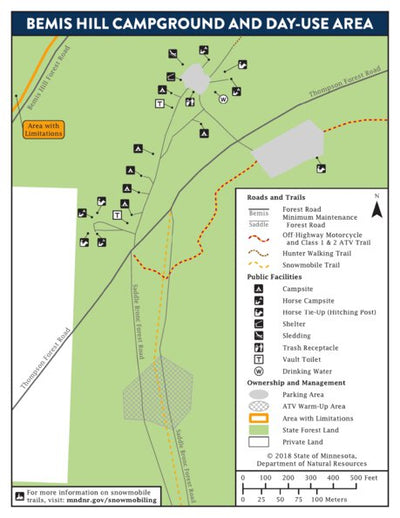 Minnesota Department of Natural Resources Bemis Hill Campground, Beltrami Island State Forest digital map