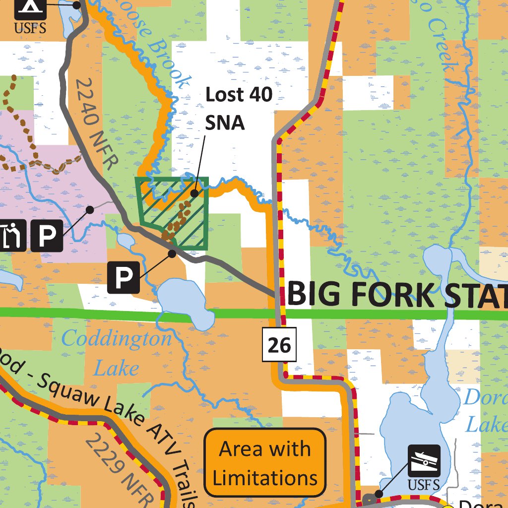 Big Fork State Forest Map by Minnesota Department of Natural Resources 