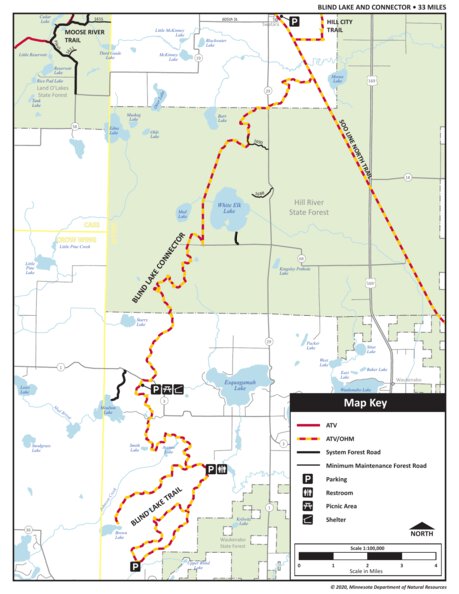 Blind Lake and Blind Lake Connector OHV Trails, MNDNR Map by Minnesota ...