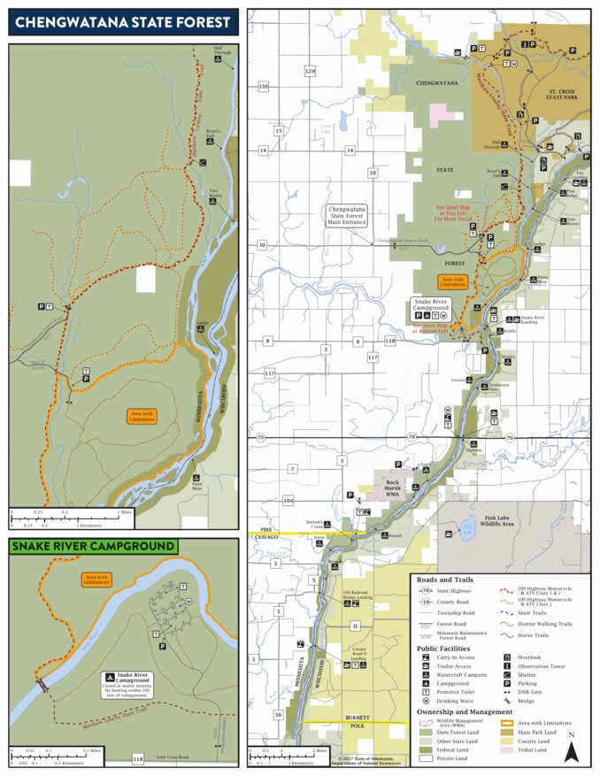 Chengwatana State Forest Map by Minnesota Department of Natural ...