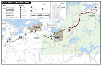 Minnesota Department of Natural Resources David Dill Taconite State Trail, MNDNR digital map