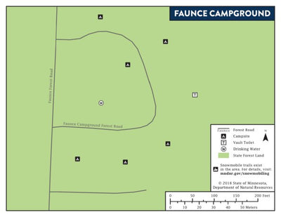 Minnesota Department of Natural Resources Faunce Campground, Beltrami Island State Forest digital map