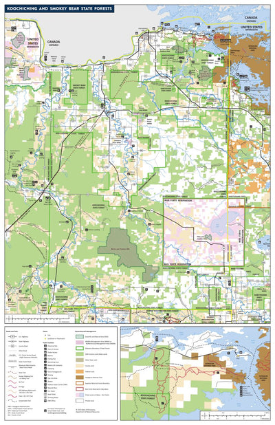 Minnesota Department of Natural Resources Koochiching and Smokey Bear State Forests digital map