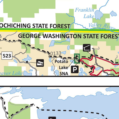 Minnesota Department of Natural Resources Koochiching and Smokey Bear State Forests digital map