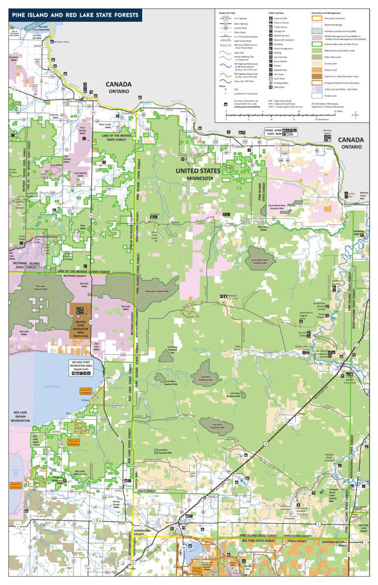 Pine Island Lake Fishing Map