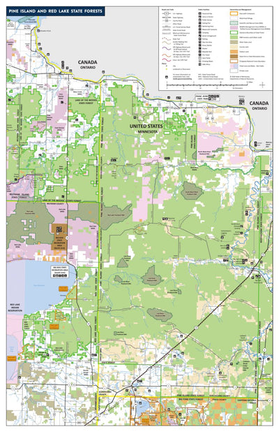 Minnesota Department of Natural Resources Pine Island and Red Lake State Forests digital map