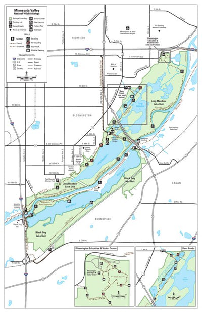 Minnesota Valley National Wildlife Refuge MNVNWR Long Meadow Lake and Black Dog Lake Units digital map