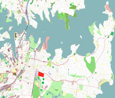 Mojo Map Company Sydney, Australia - South digital map