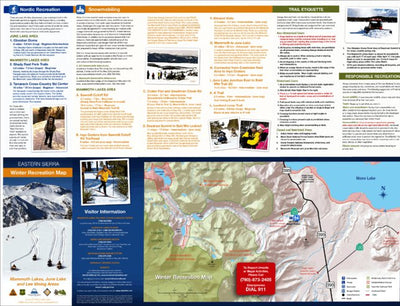 Mono County, CA Eastern Sierra Winter Recreation Map - Backside digital map