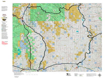 Montana HuntData LLC Montana Antelope Hunting District 371 Land Ownerhip Map digital map