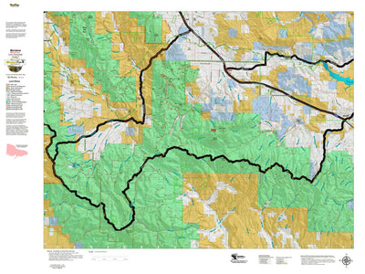 Montana HuntData LLC Montana Elk Hunting District 300 Land Ownerhip Map digital map