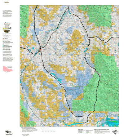 Montana HuntData LLC Mountain Goat Hunting District 331 Land Ownership Map digital map