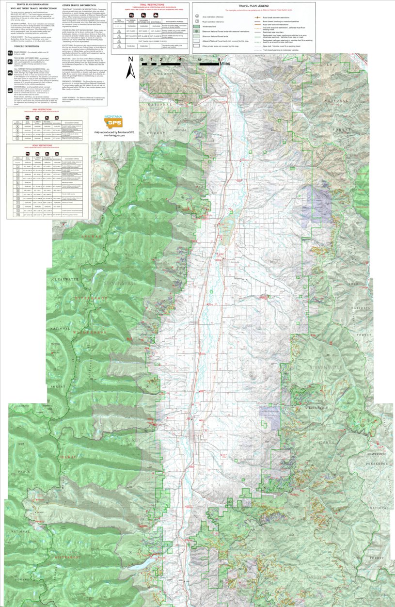 Bitterroot National Forest North (1 of 2) Map by MontanaGPS | Avenza Maps
