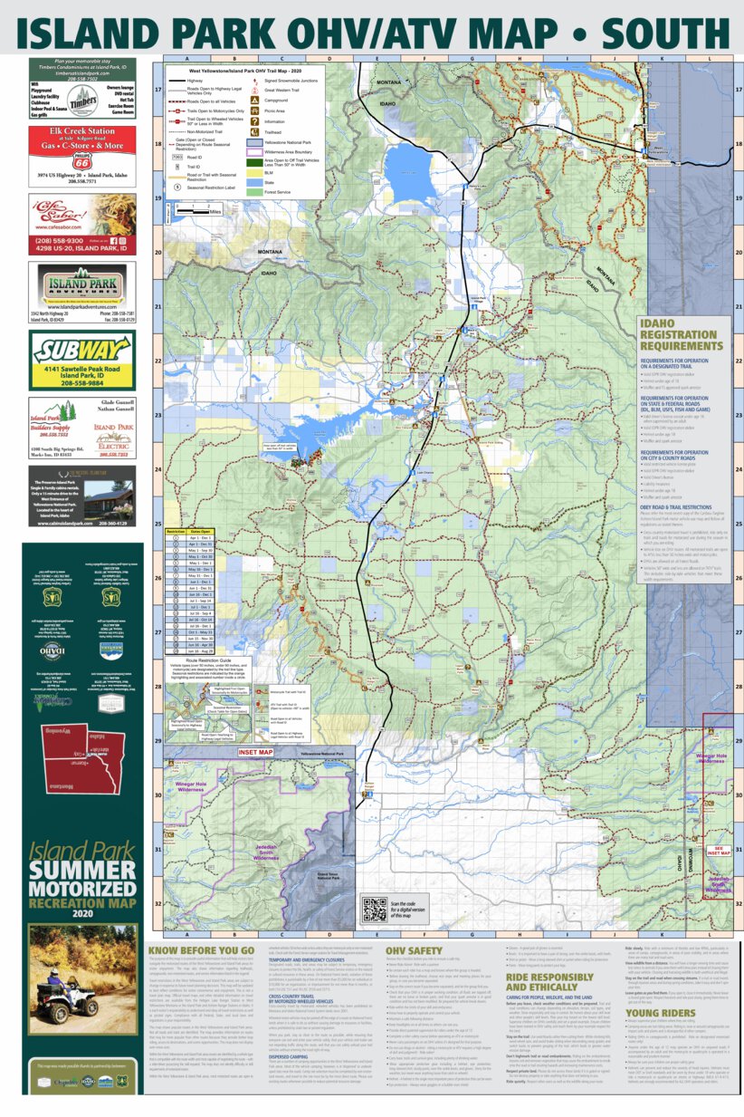 Island Park Motorized Recreation Map South by MontanaGPS Avenza Maps