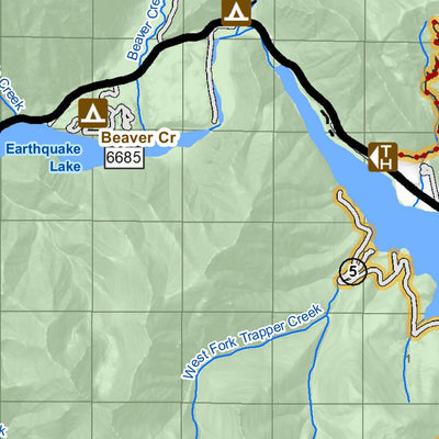 MontanaGPS West Yellowstone Motorized Trail Map - North digital map