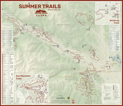 Mountains To Sound GIS llc Summer Trails, Methow Valley, Washington digital map