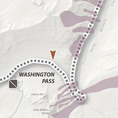 Mountains To Sound GIS llc Winter Recreation Map - Washington Pass, North Cascades digital map