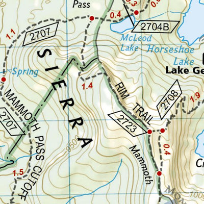 National Geographic 1001 John Muir Trail (map 06) digital map