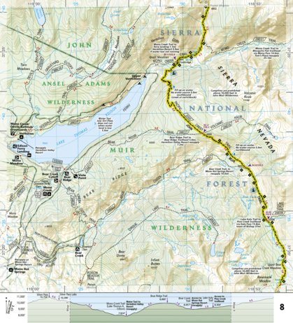 National Geographic 1001 John Muir Trail (map 08) digital map