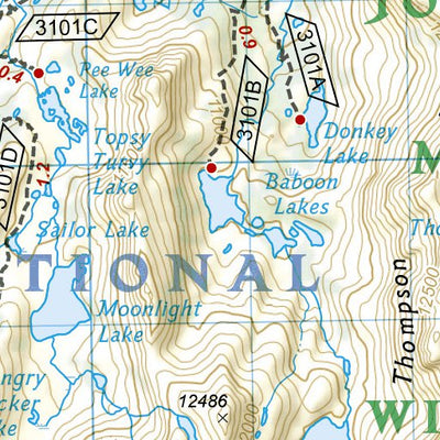 National Geographic 1001 John Muir Trail (map 11) digital map