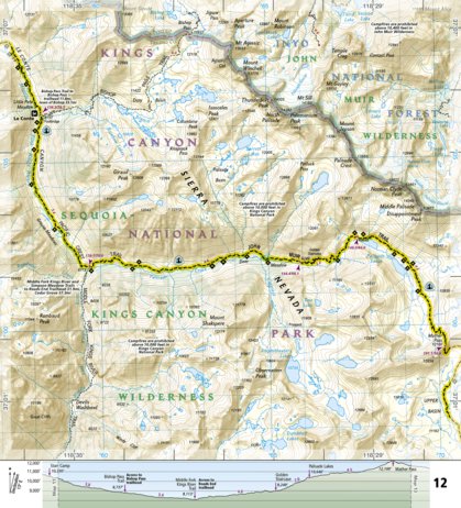 National Geographic 1001 John Muir Trail (map 12) digital map