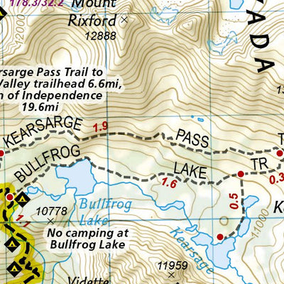 National Geographic 1001 John Muir Trail (map 15) digital map