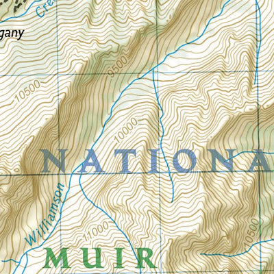 National Geographic 1001 John Muir Trail (map 16) digital map