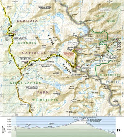 National Geographic 1001 John Muir Trail (map 17) digital map