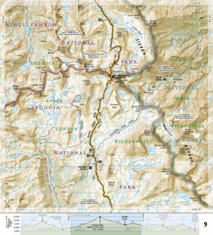 National Geographic 1009 PCT Sierra Nevada South (map 09) digital map