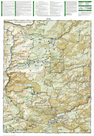 National Geographic 102 Indian Peaks, Gold Hill (east side) digital map