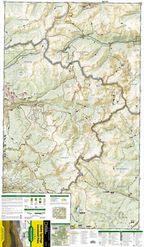 National Geographic 104 Idaho Springs, Loveland Pass (west side) digital map