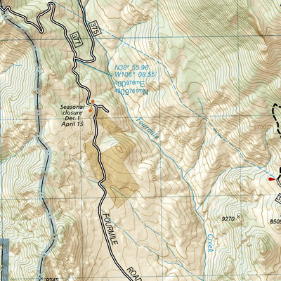 National Geographic 129 Buena Vista, Collegiate Peaks (east side) digital map
