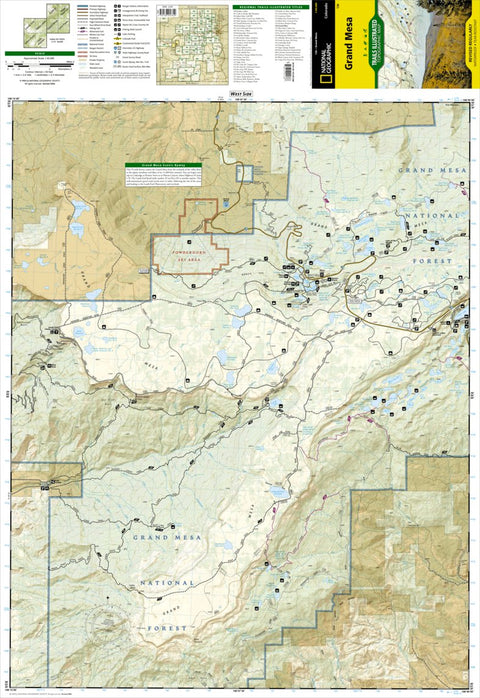 National Geographic 136 Grand Mesa (west side) digital map