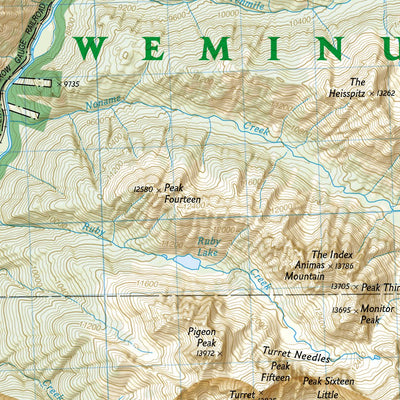 National Geographic 140 Weminuche Wilderness (west side) digital map