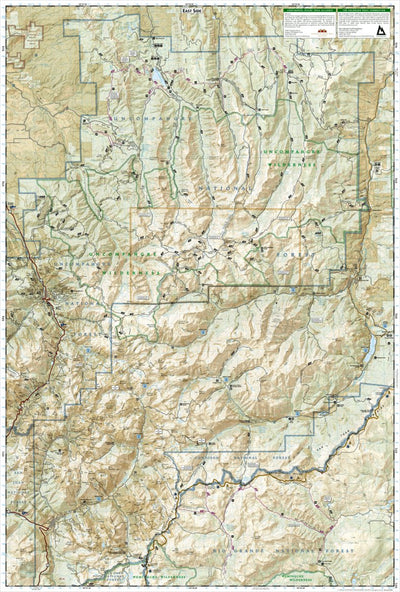 National Geographic 141 Telluride, Sliverton, Ouray, Lake City (east side) digital map
