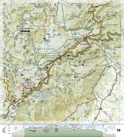 National Geographic 1504 AT Bailey Gap to Calf Mtn (map 10) digital map