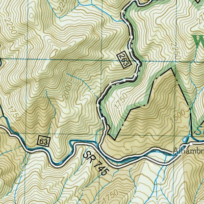 National Geographic 1504 AT Bailey Gap to Calf Mtn (map 14) digital map