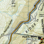 National Geographic 1504 AT Bailey Gap to Calf Mtn (map 16) digital map