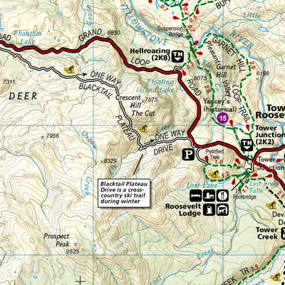 National Geographic 201 Yellowstone National Park (north side) digital map