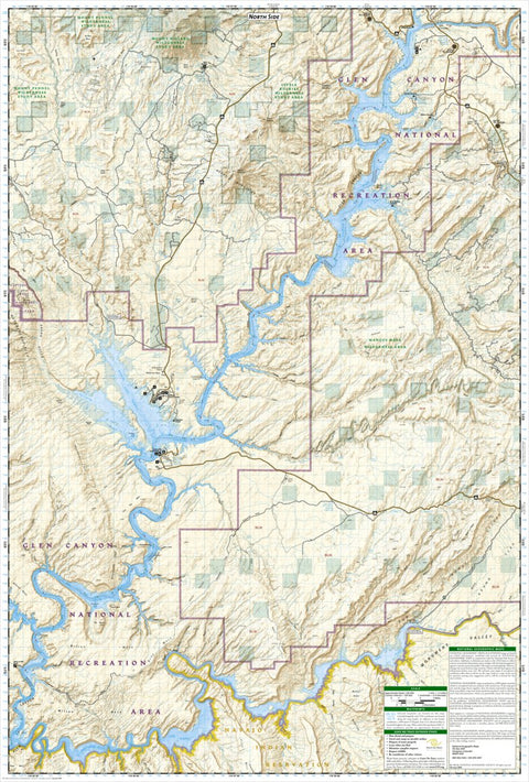 National Geographic 213 Glen Canyon National Recreation Area (north side) digital map
