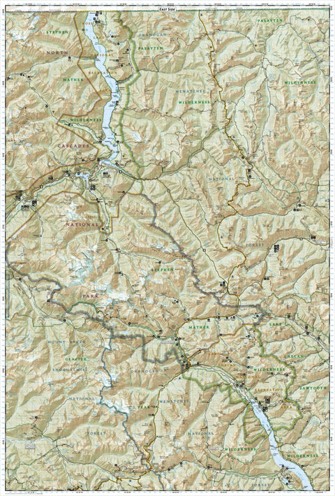 National Geographic 223 North Cascades National Park (east side) digital map