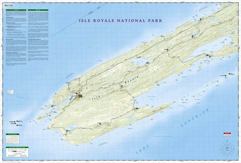 National Geographic 240 Isle Royale National Park (west side) digital map