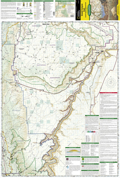 National Geographic 262 Grand Canyon East [Grand Canyon National Park] (north side) digital map
