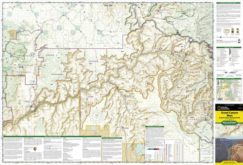 National Geographic 263 Grand Canyon West [Grand Canyon National Park] (east side) digital map