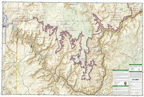 National Geographic 263 Grand Canyon West [Grand Canyon National Park] (west side) digital map