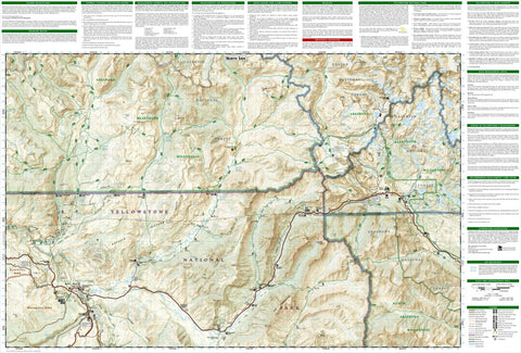 National Geographic 304 Tower, Canyon: Yellowstone National Park NE (north side) digital map