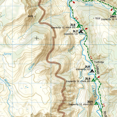 National Geographic 304 Tower, Canyon: Yellowstone National Park NE (south side) digital map