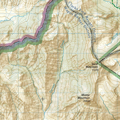 National Geographic 304 Tower, Canyon: Yellowstone National Park NE (south side) digital map