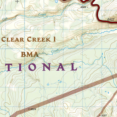 National Geographic 305 Yellowstone Lake: Yellowstone National Park SE (north side) digital map
